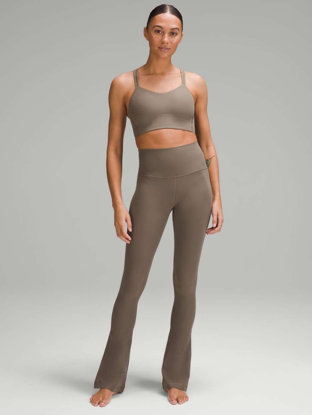 Lululemon Align Ribbed Mini-Flare Pant *Extra Short, Nomad, Size 14
